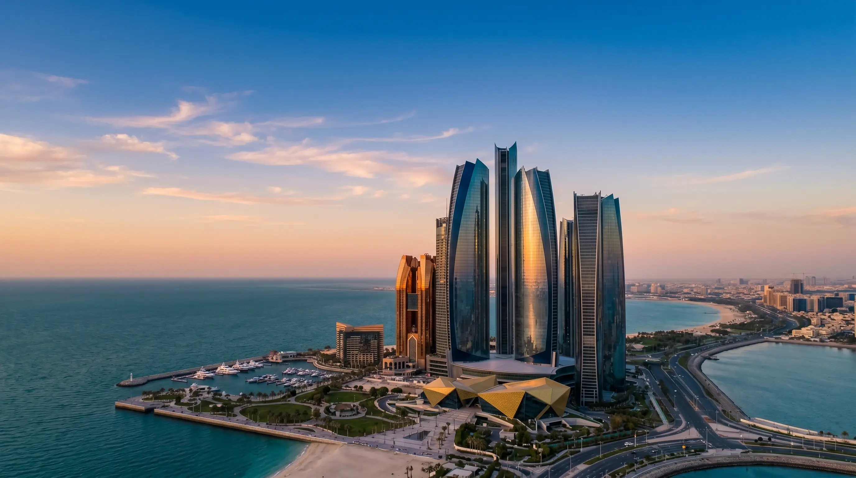 Abu Dhabi Skyline aerial